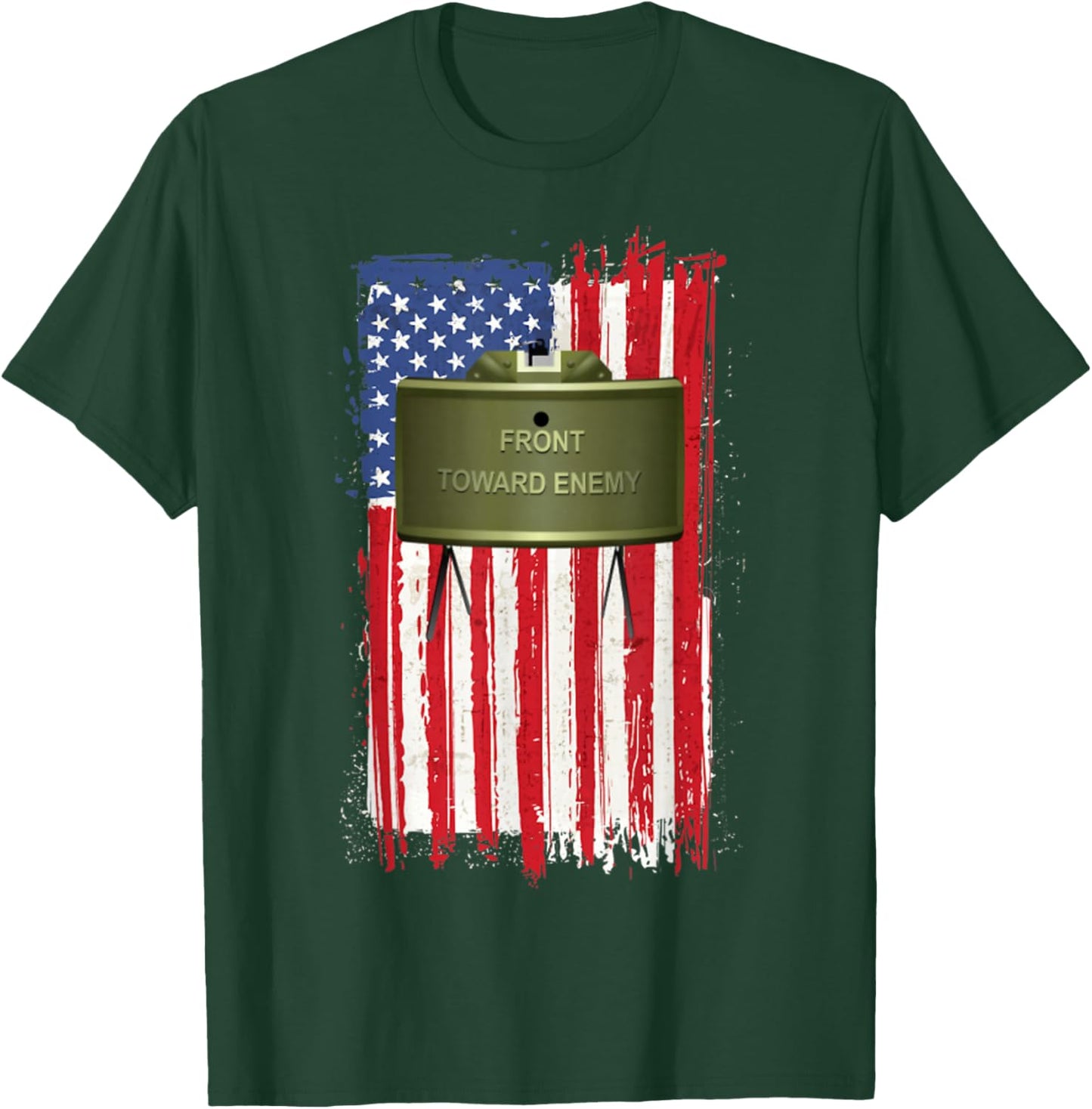Claymore Mine American Flag T-Shirt - T-Shirt | Forest