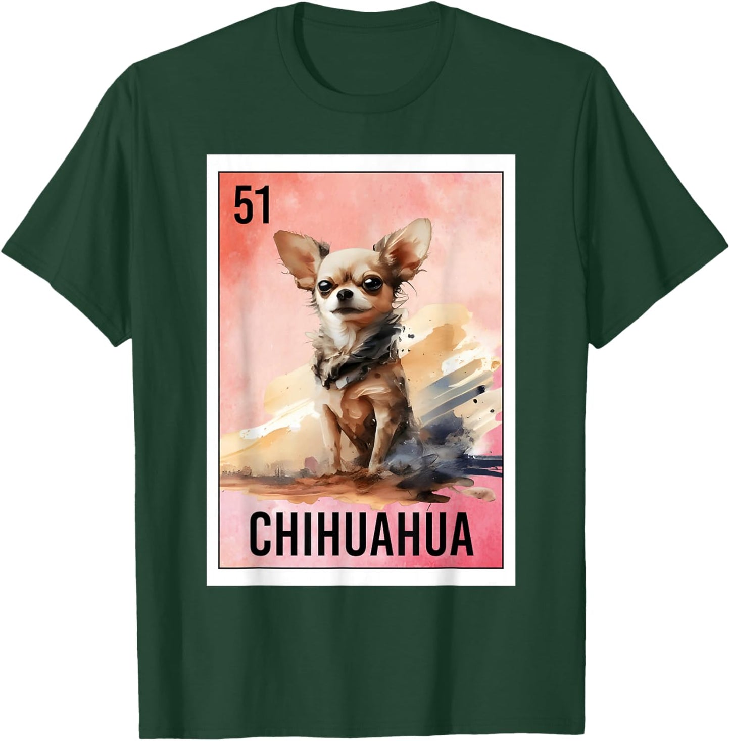 Funny El Chihuahua Mexican Slang Lottery Bingo Card Dog Love T-Shirt - T-Shirt | Forest