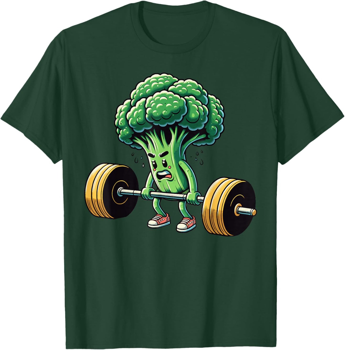 Deadlift Broccoli Gym Fitness Motivation Bodybuilding T-Shirt - T-Shirt | Forest