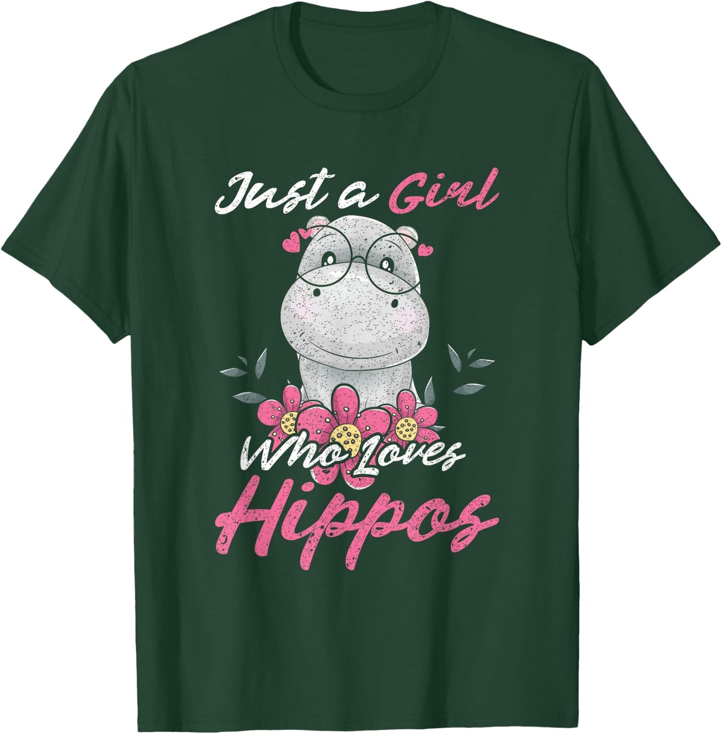 Just A Girl Who Loves Hippo T-Shirt - T-Shirt | Forest