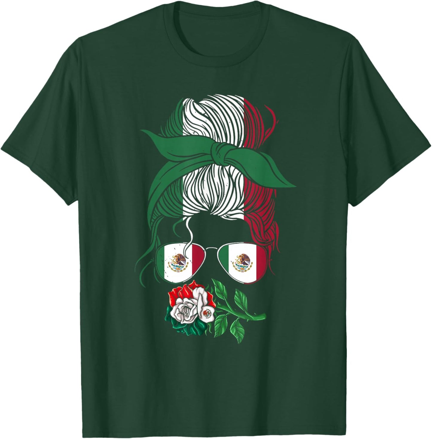 Mexico Gift Rose Tijuana Mexican Hispanic Pride Poncho T-Shirt - T-Shirt | Forest