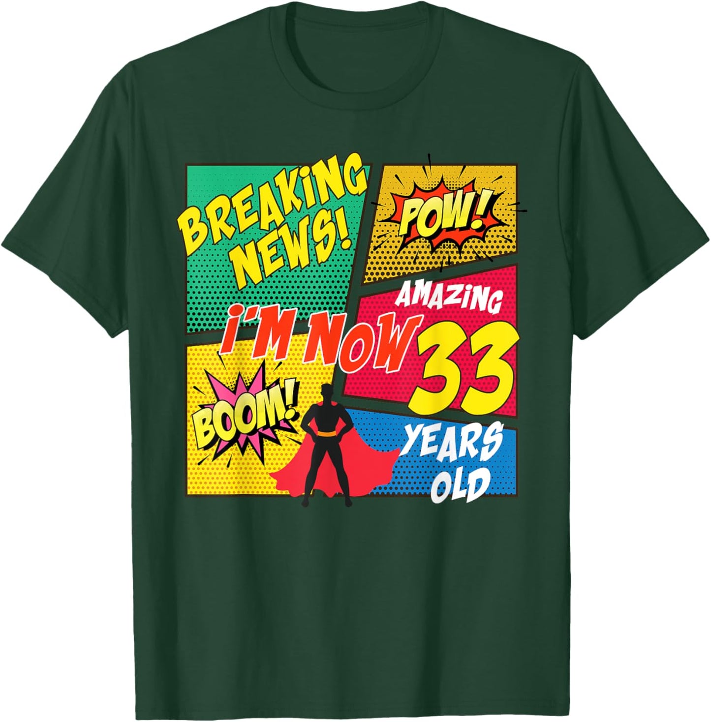 Funny Comics Lover I'm Now 33 Years Old Birthday Boy Girl T-Shirt - T-Shirt | Forest