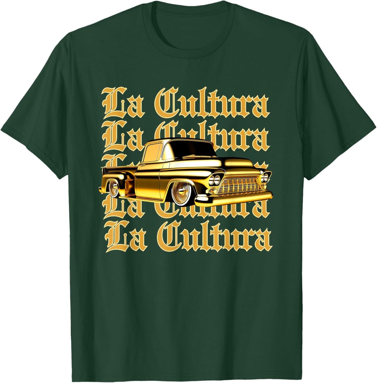 Chicano Mexican Culture Lowrider Classic La Cultura Truck T-Shirt - T-Shirt | Forest