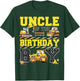 Uncle Of The Birthday Digger for Boy Excavator Builder Bday T-Shirt - T-Shirt | Forest