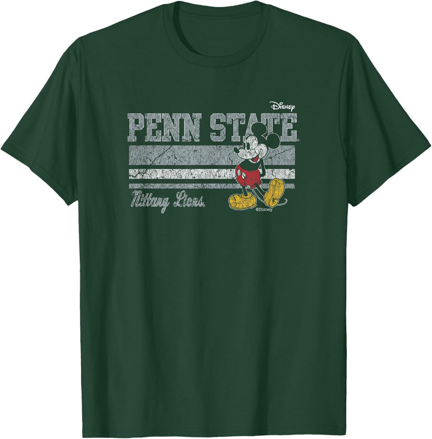 Penn State Nittany Lions Mickey Mouse Vintage Black T-Shirt - T-Shirt | Forest