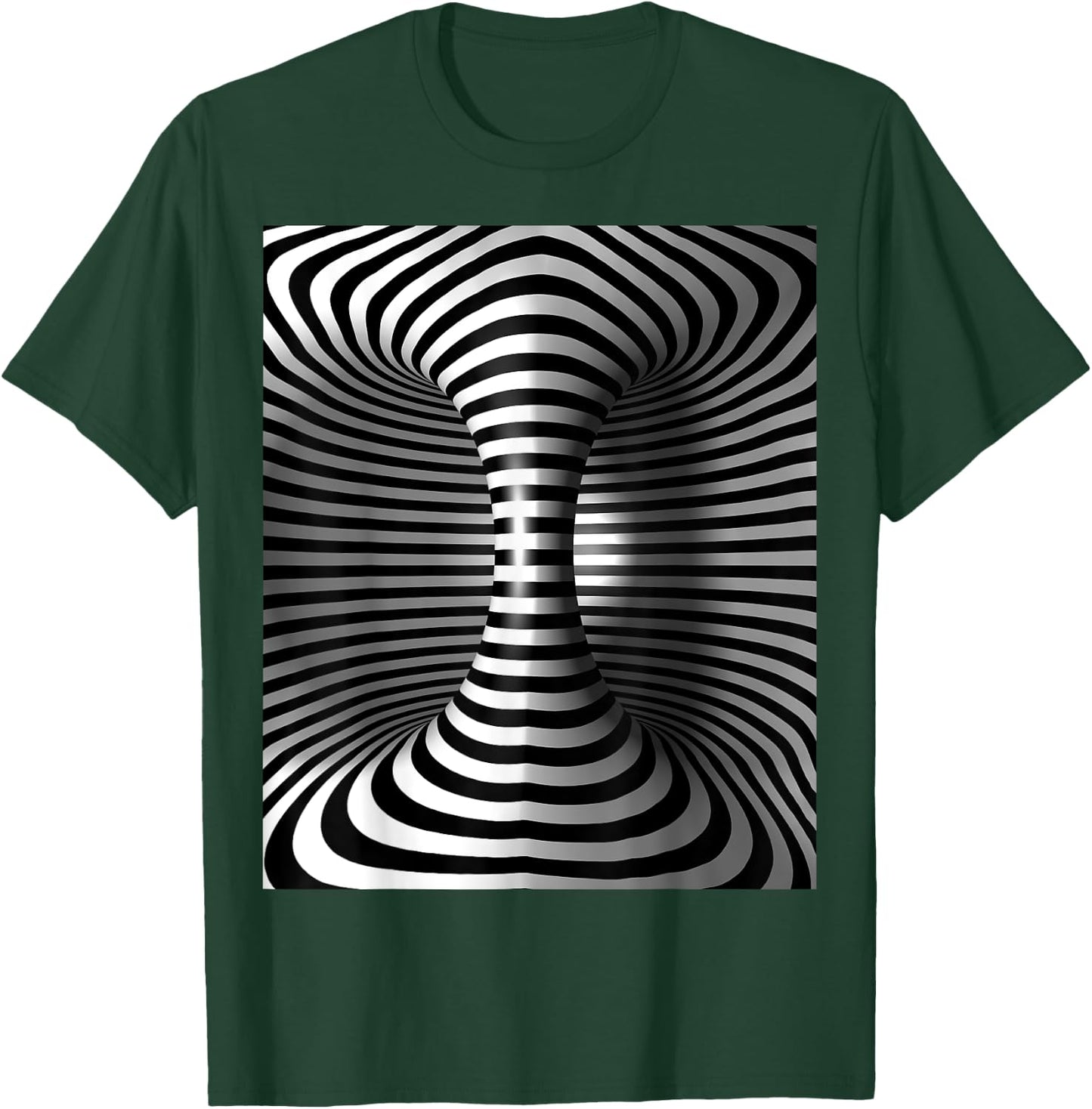 Optical Illusion of a 3d Torus Cylinder shiny T-Shirt - T-Shirt | Forest