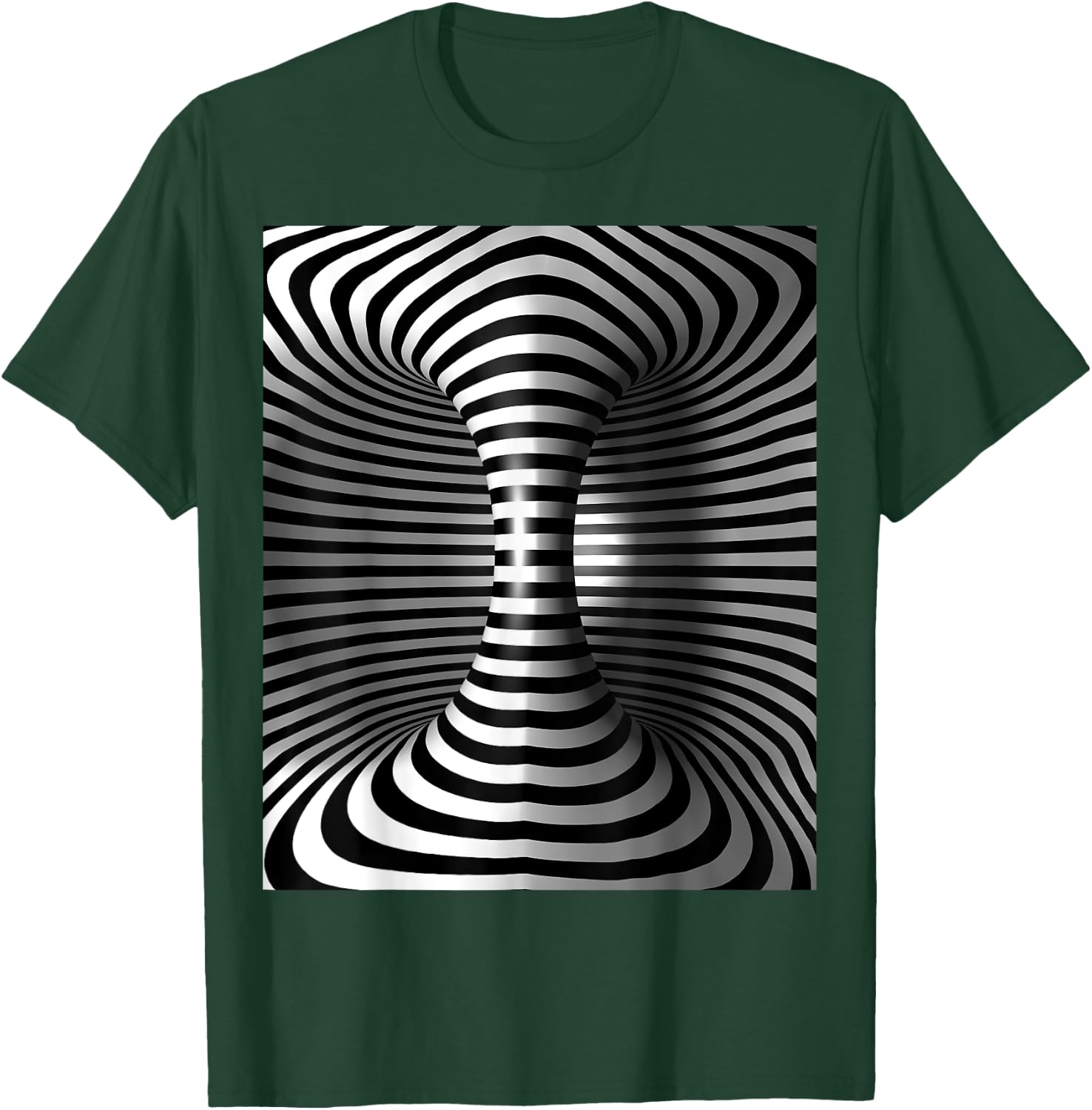 Optical Illusion of a 3d Torus Cylinder shiny T-Shirt - T-Shirt | Forest