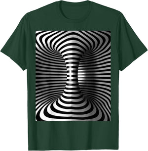 Optical Illusion of a 3d Torus Cylinder shiny T-Shirt - T-Shirt | Forest