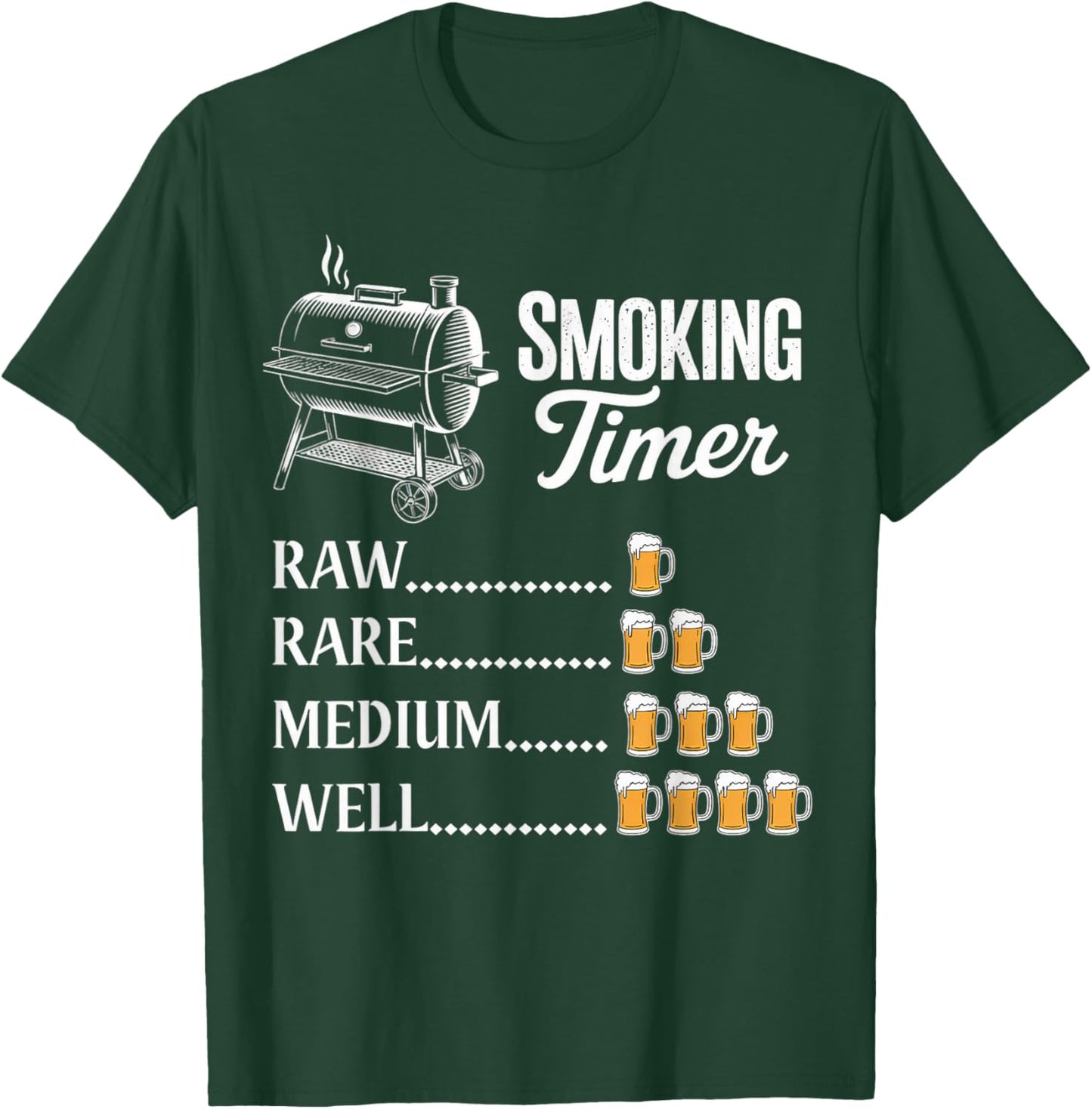 Smoking Timer Grill Meat Smoking Grilling Meat Smoker T-Shirt - T-Shirt | Forest