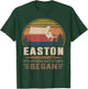 Vintage Easton Massachusetts Hometown My Story Began T-Shirt - T-Shirt | Forest