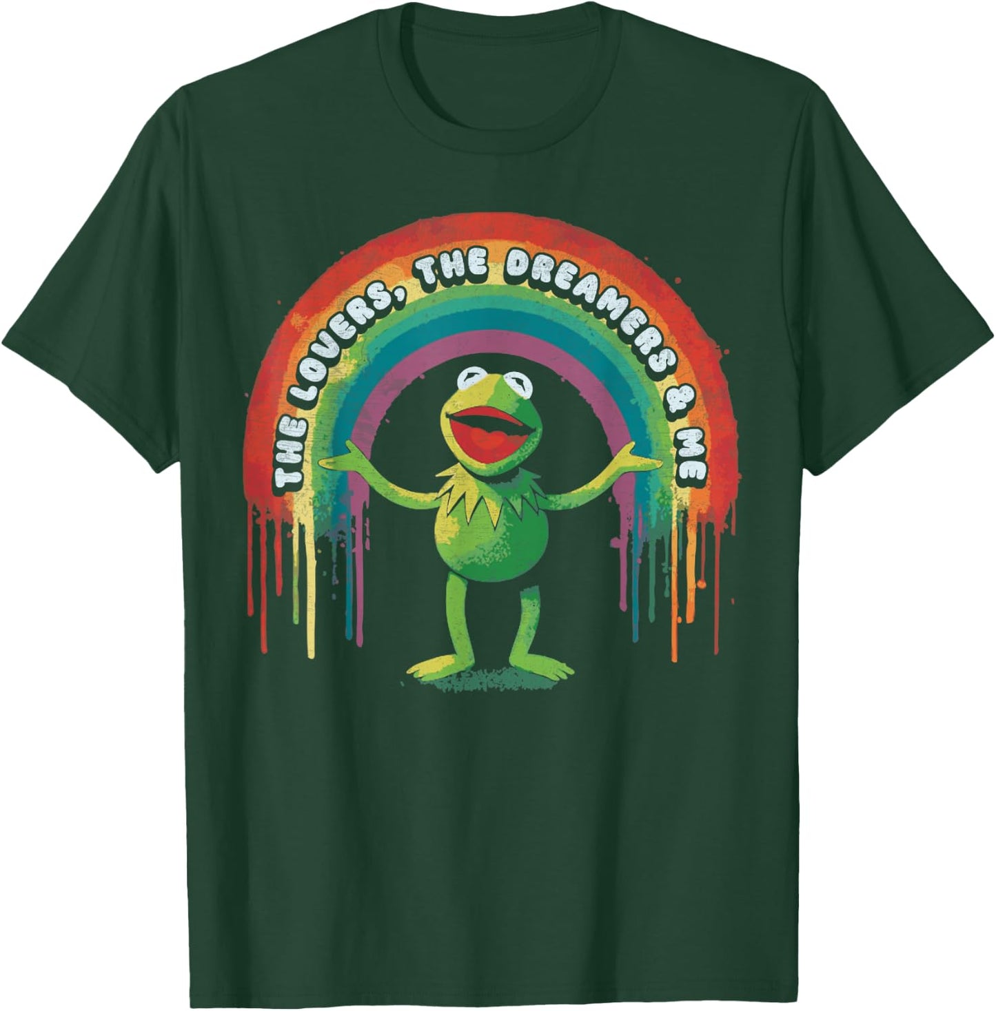 Funny Retro Rainbow Frog Connection The Lovers The Dreamers T-Shirt - T-Shirt | Forest