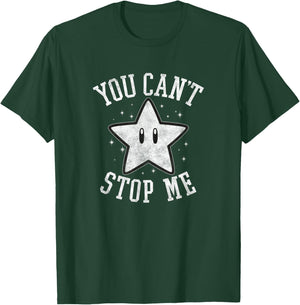 Super Mario Super Star You Can't Stop Me Faded Nintendo Icon T-Shirt - T-Shirt | Forest