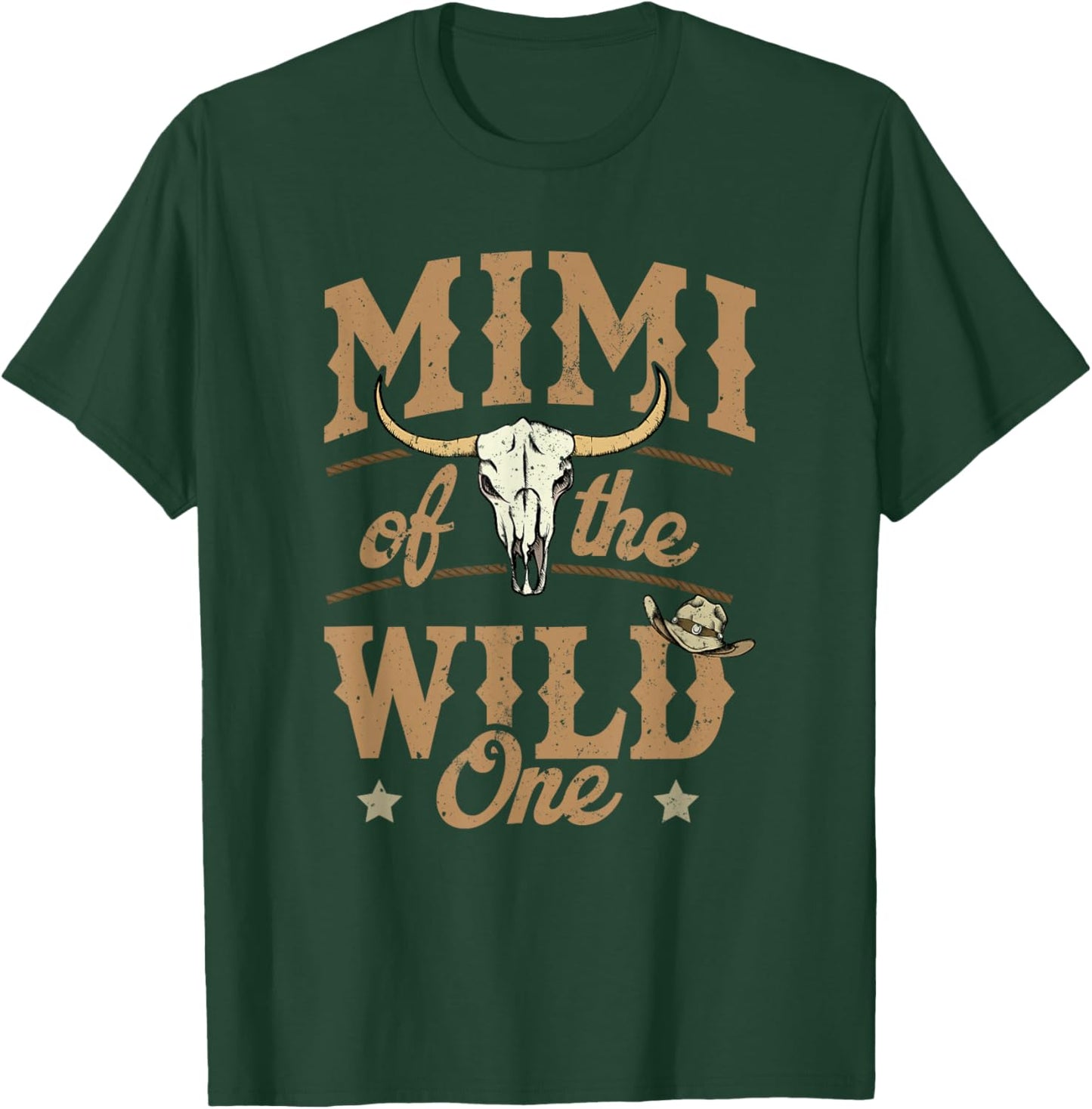 Mimi of The Wild One Cowboy Western Rodeo Party Matching T-Shirt - T-Shirt | Forest