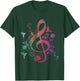 Music Musical Instrument Birds Treble Clef T-Shirt - T-Shirt | Forest