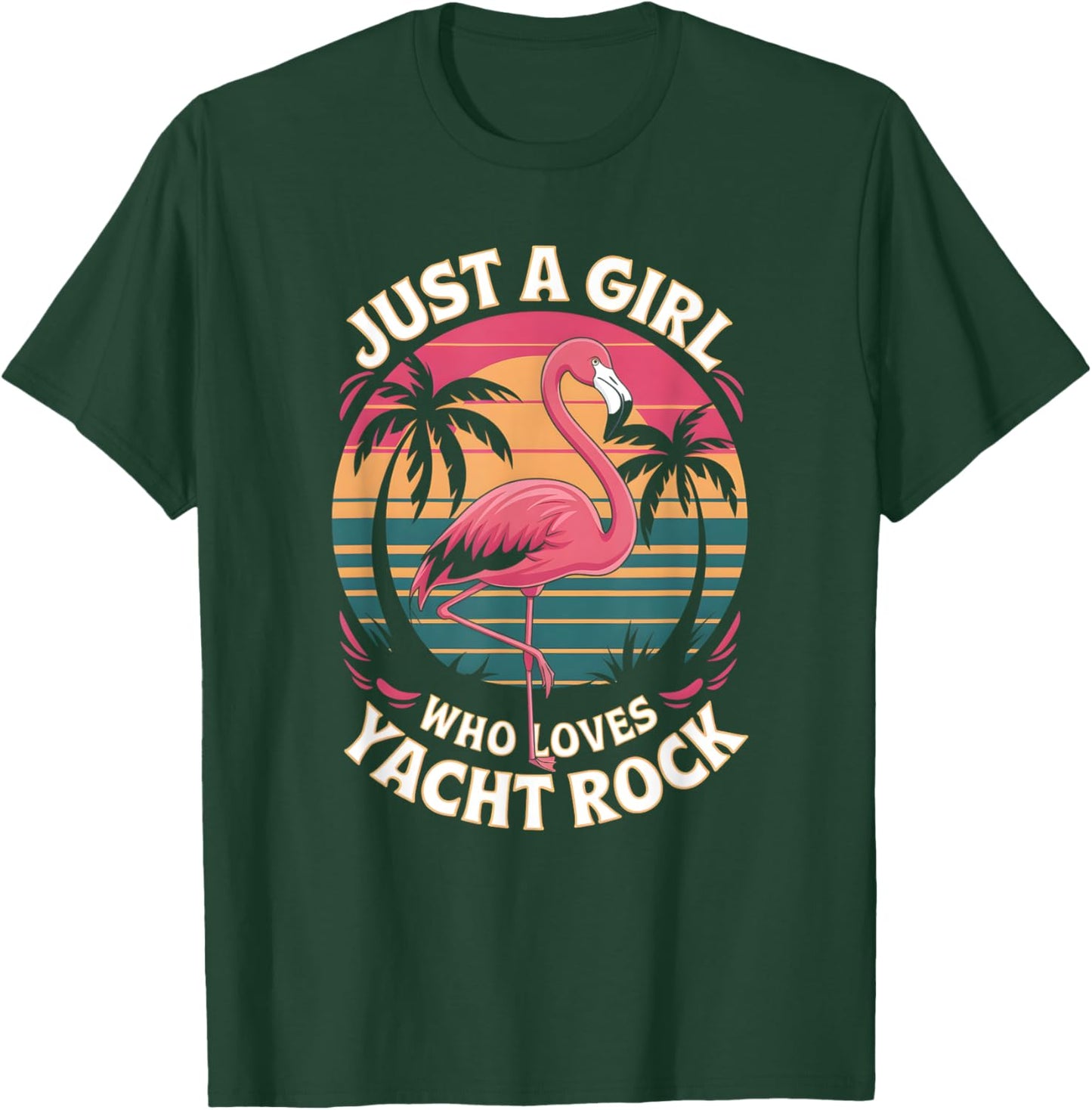 Retro Silhouette Man Just A Girl That Loves Yacht Rock T-Shirt - T-Shirt | Forest