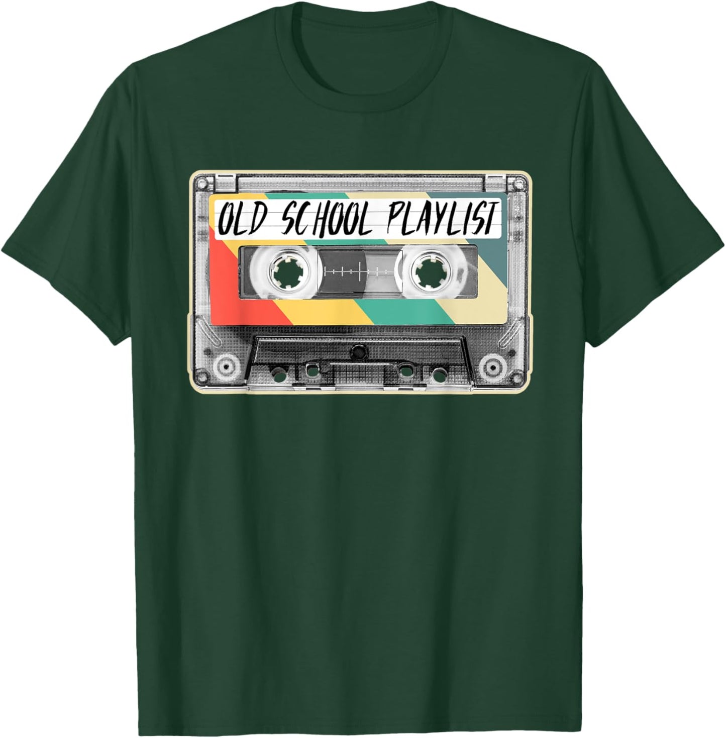 80s Cassette Tape Fashion Old School Playlist 1980s Costume T-Shirt - T-Shirt | Forest