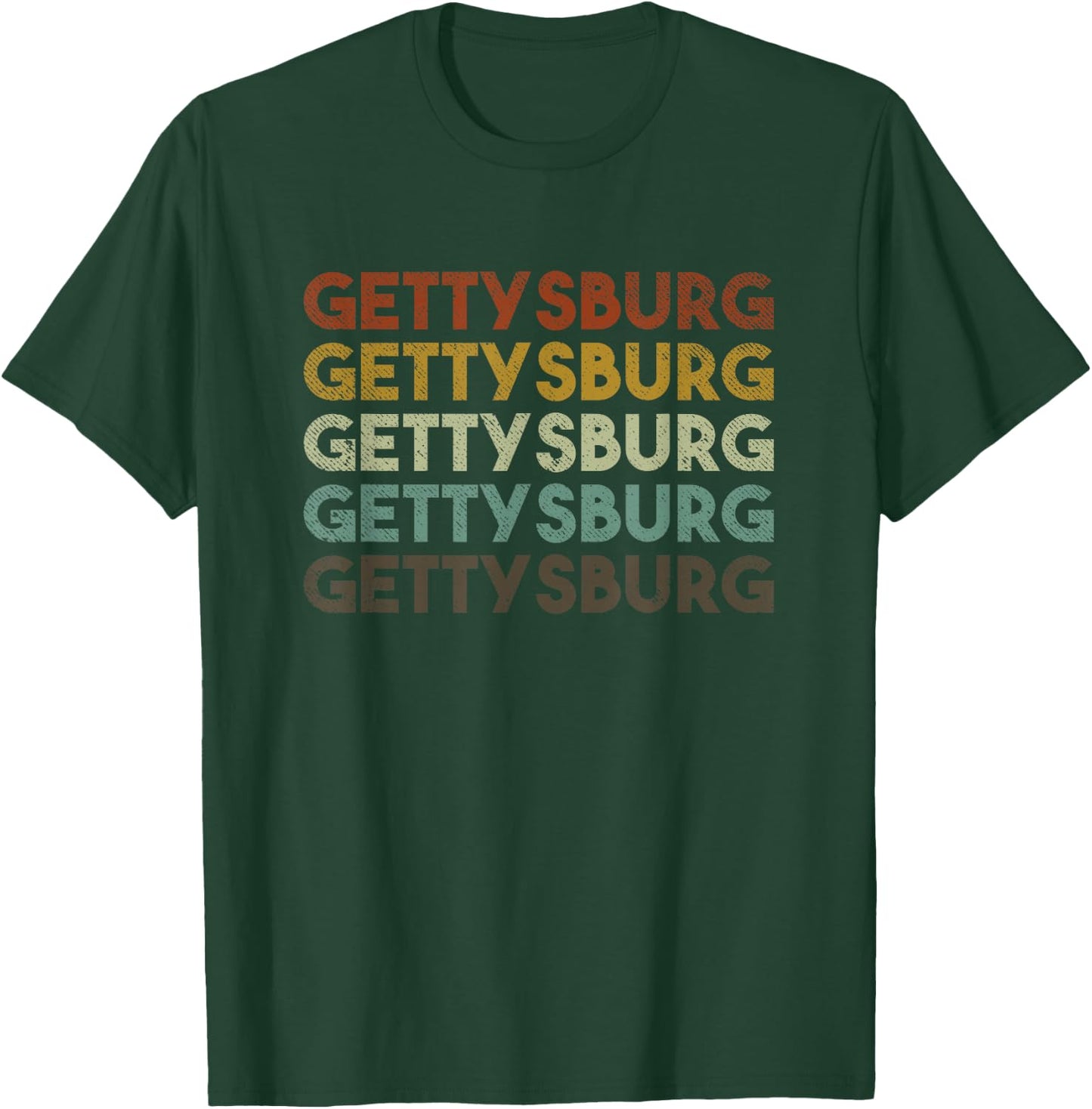 Retro Gettysburg Pennsylvania 80s Style T-Shirt - T-Shirt | Forest
