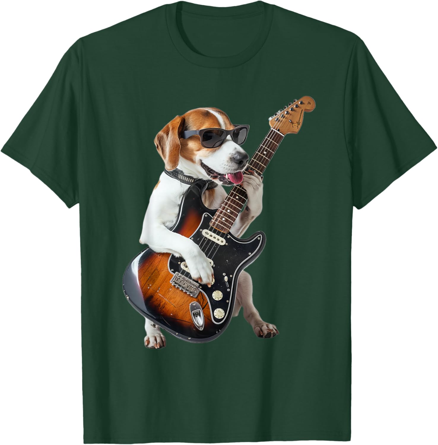 Beagle Guitar T-Shirt - T-Shirt | Forest
