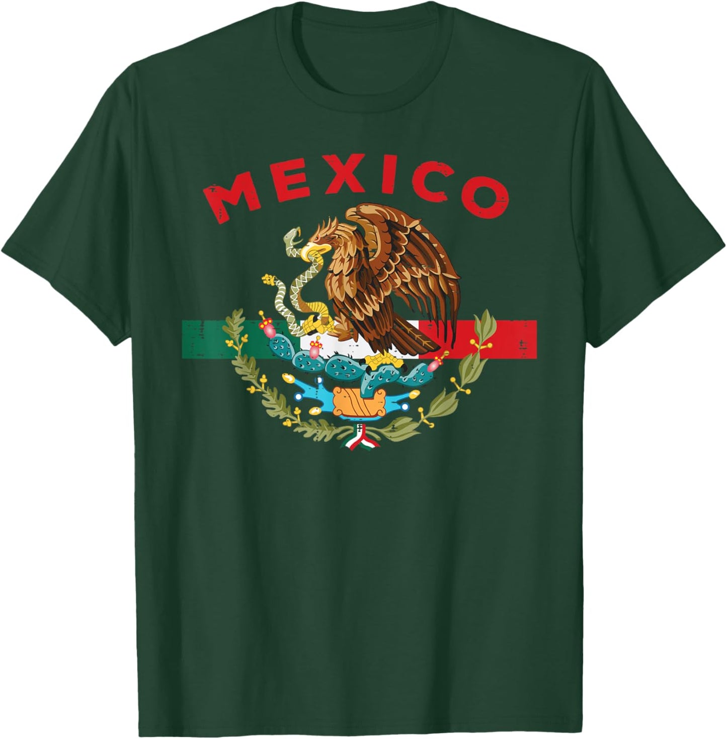 Mexican Independence Day Mexico Flag Eagle Men Women Kids T-Shirt - T-Shirt | Forest