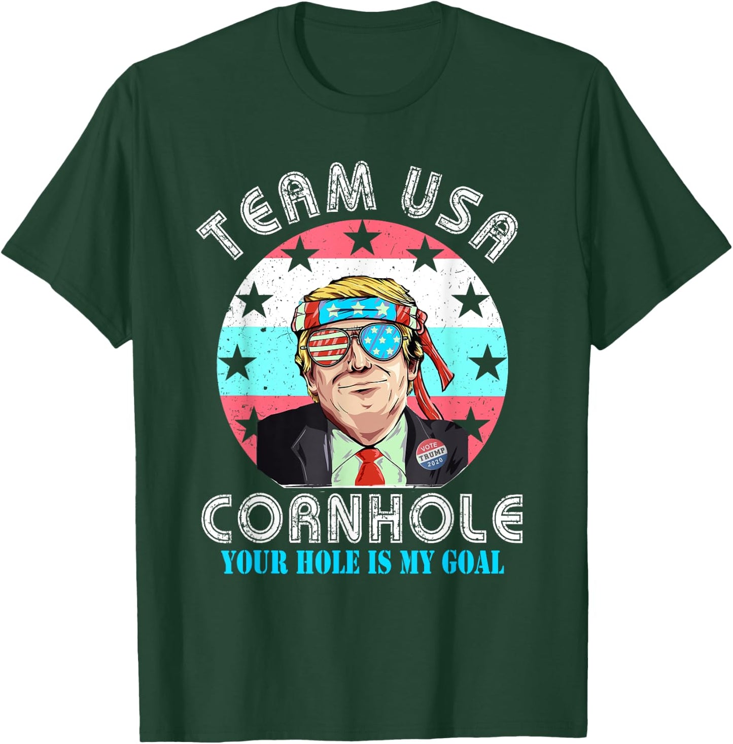 USA Cornhole Shirt | Team Cornhole Shirts | Funny Cornhole T-Shirt - T-Shirt | Forest