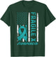 Fragile X Syndrome USA American Flag Fragile X Awareness T-Shirt - T-Shirt | Forest