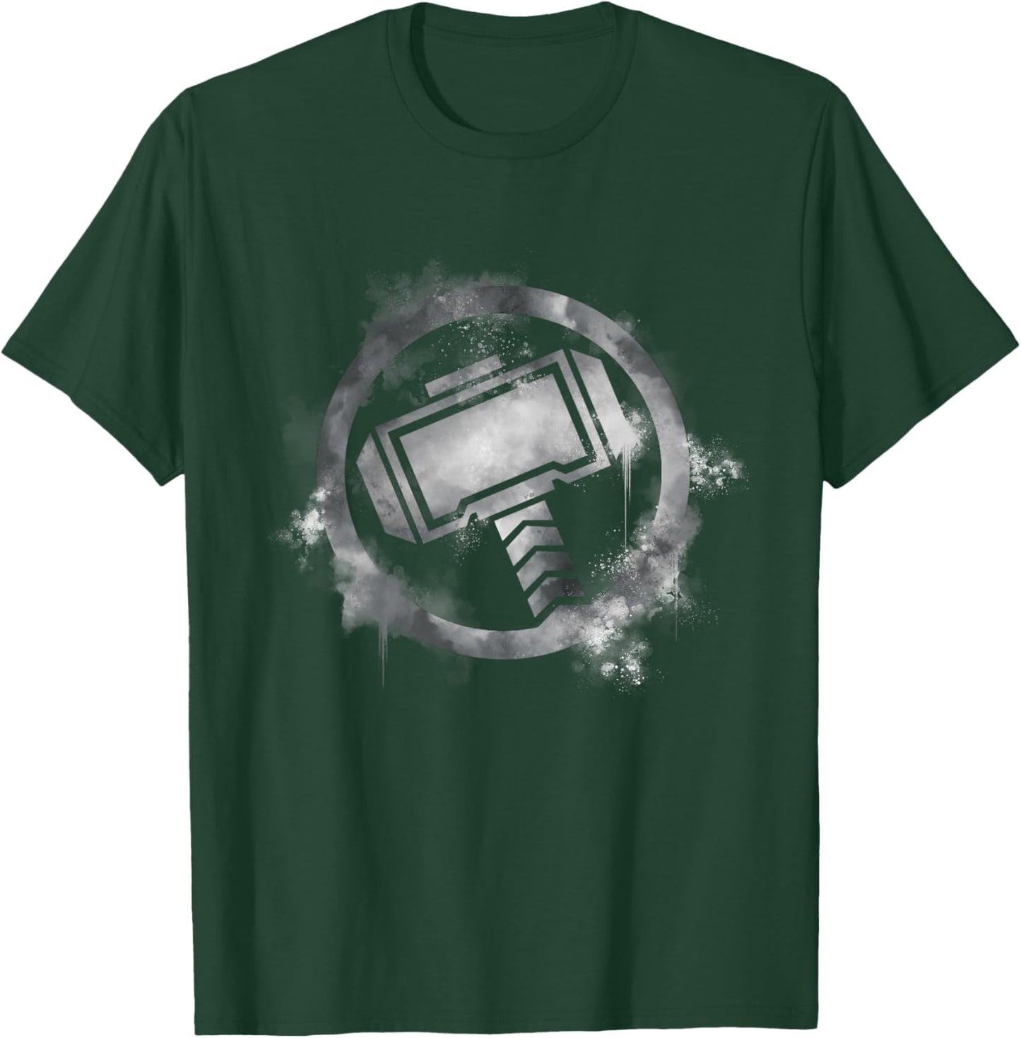 Kids Marvel Comics Avengers Thor Spray Paint Hammer Icon T-Shirt - T-Shirt | Forest
