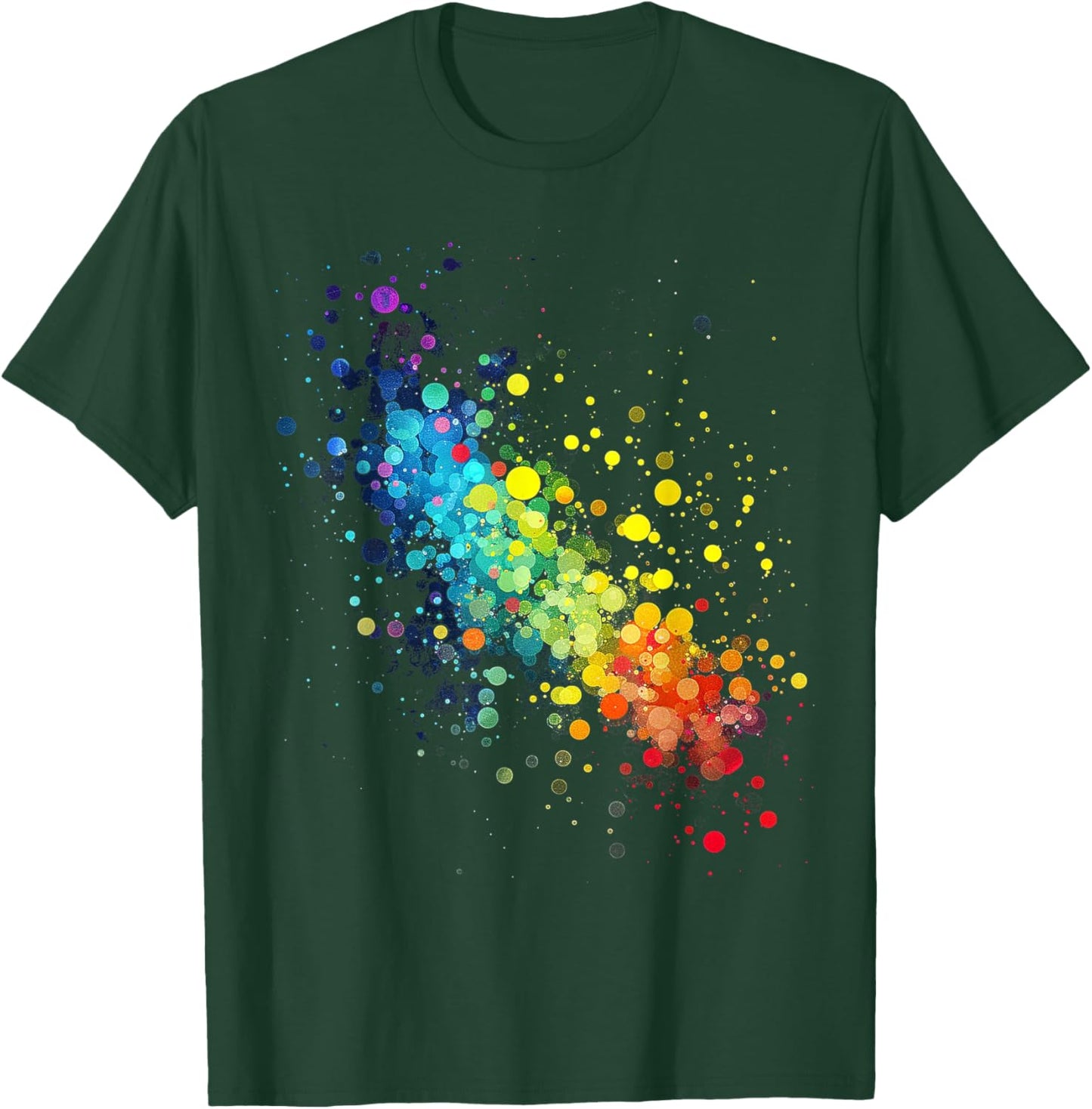 Colorful Watercolor Dot T-Shirt - T-Shirt | Forest