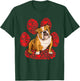 Bulldog Valentines Day Dog Love Paw T-Shirt - T-Shirt | Forest