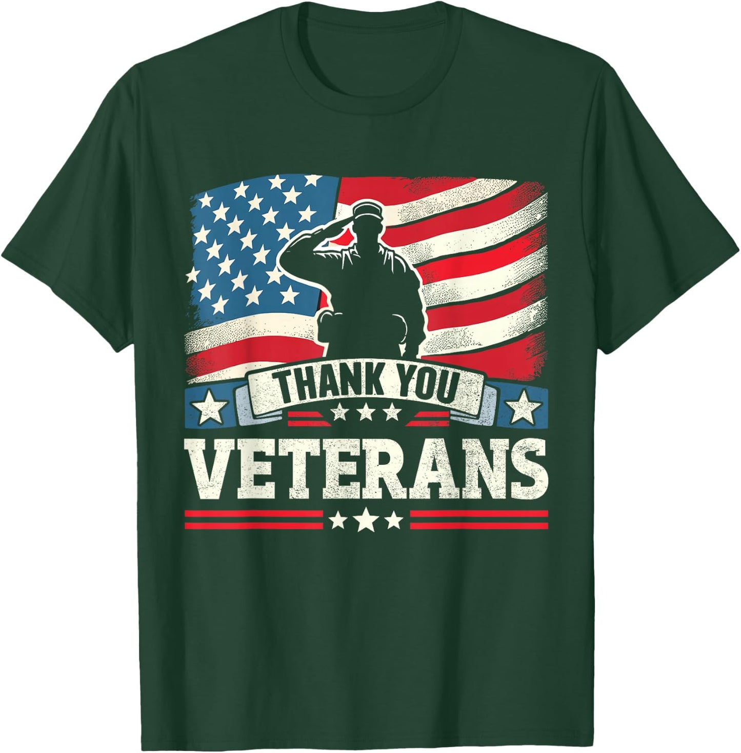 Thank you veterans day proud soldier for patriotic american T-Shirt - T-Shirt | Forest