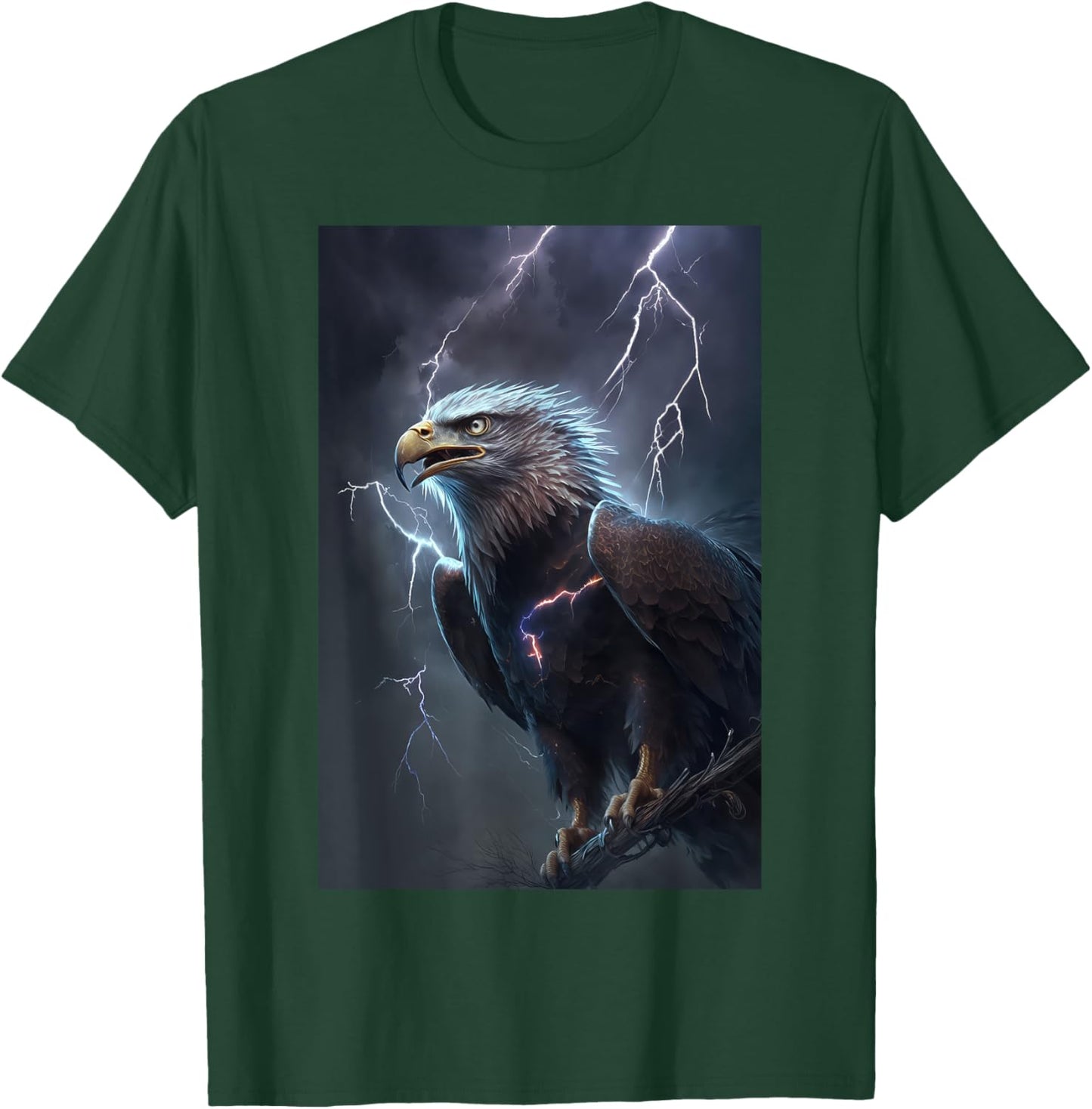 Eagle Lightning Thunder T-Shirt - T-Shirt | Forest