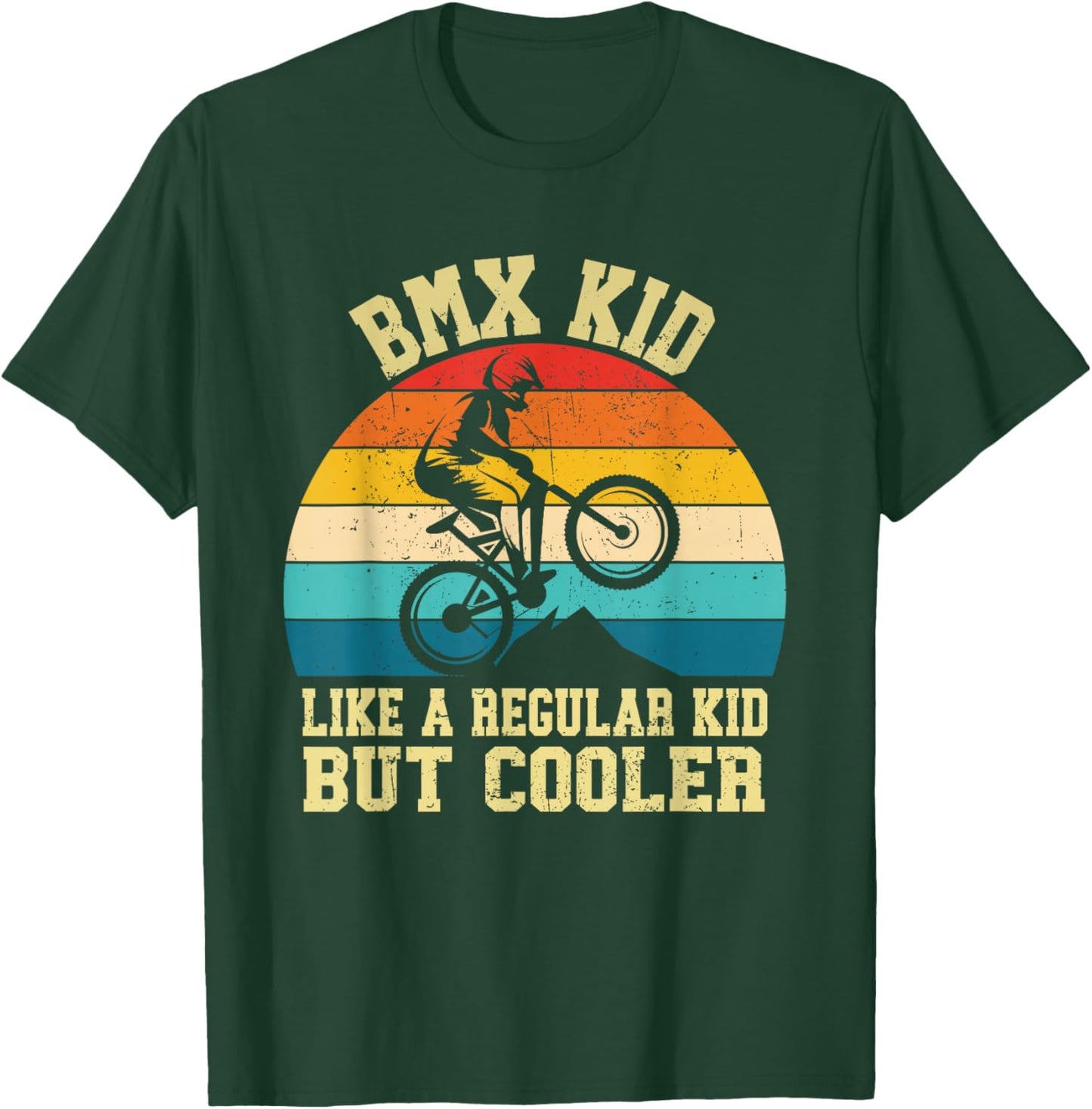 Cool BMX For Kids Boys Men BMX Racing Off Road Bike Riders T-Shirt - T-Shirt | Forest