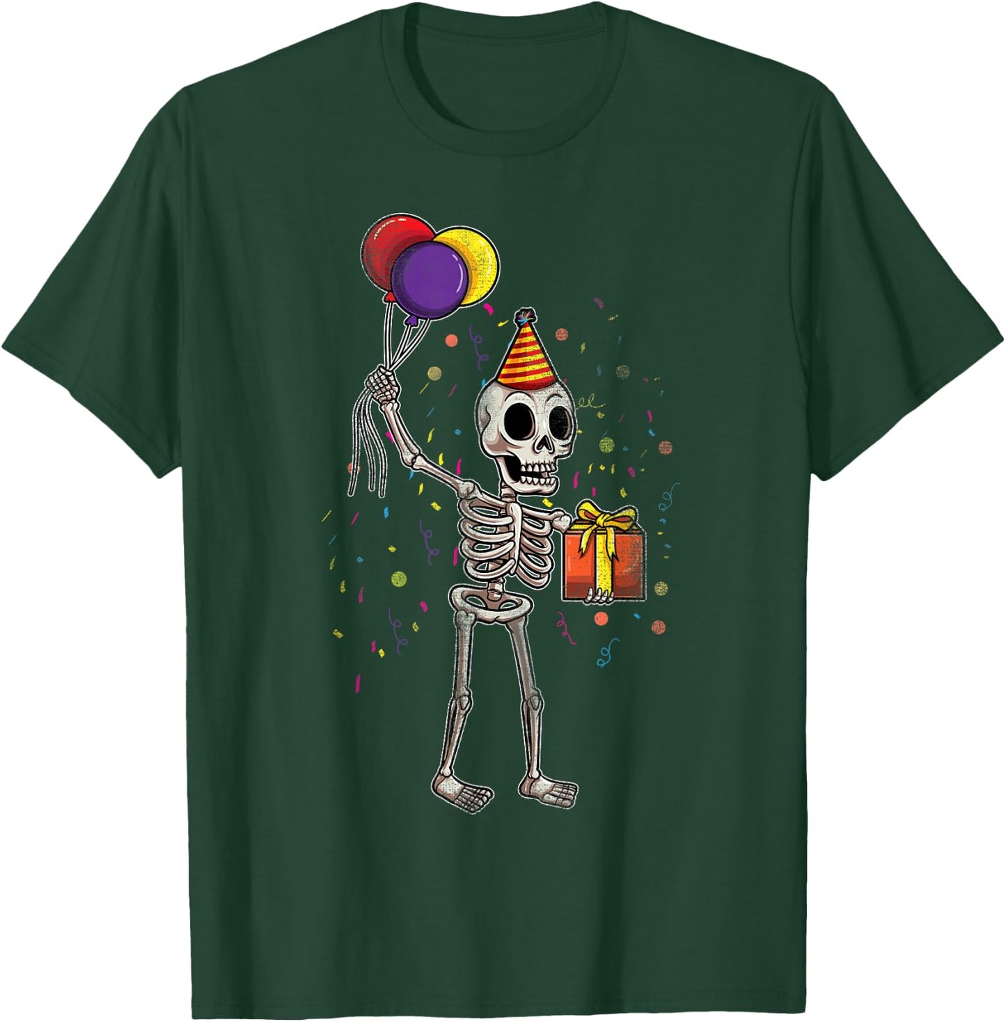 Skeleton Halloween Birthday T-Shirt - T-Shirt | Forest