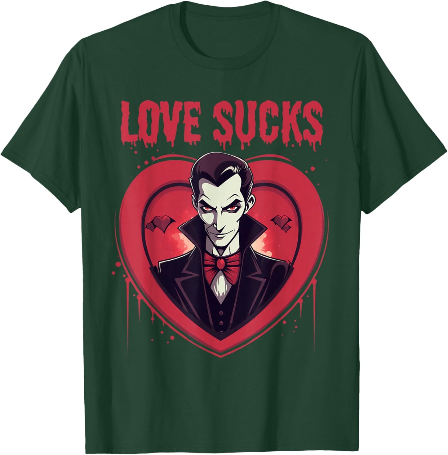 Valloween Love Sucks Vampire Anti Valentines Halloween T-Shirt - T-Shirt | Forest