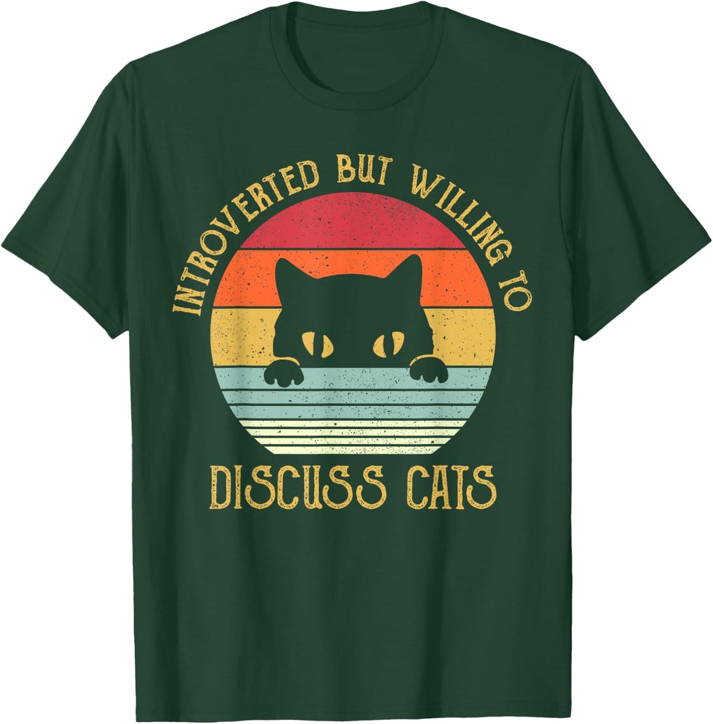 Introverted But Willing To Discuss Cats T-Shirt - T-Shirt | Forest