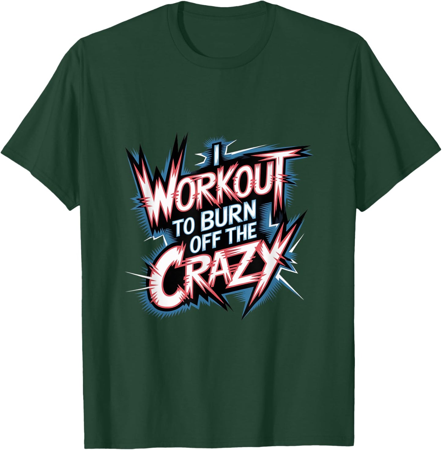 Insane Gym Exercise -Adults Workout Black Small Classic Fit Short Sleeve Cotton Blend Machine Wash T-Shirt - T-Shirt | Forest