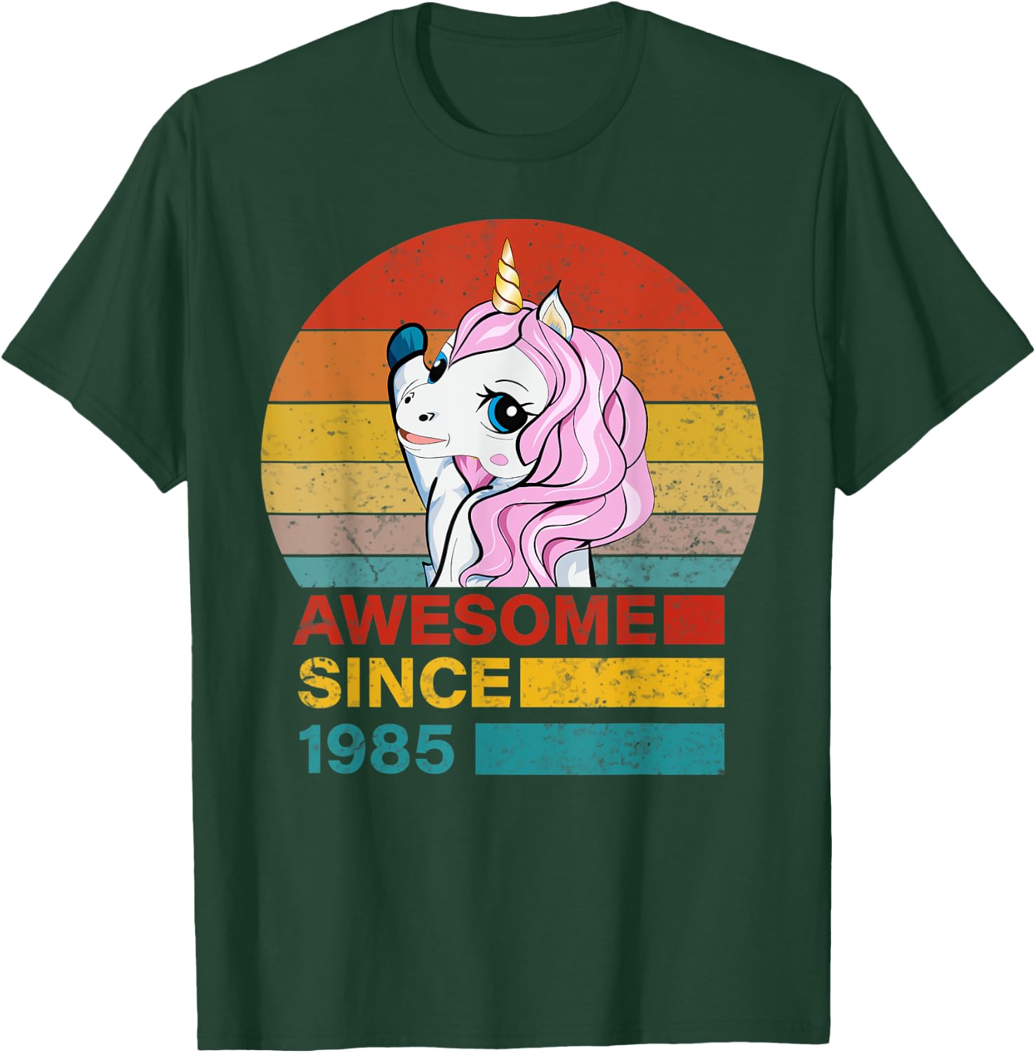 Unicorn Birthday Awesome Since 1985 36 year old birthday Gif T-Shirt - T-Shirt | Forest