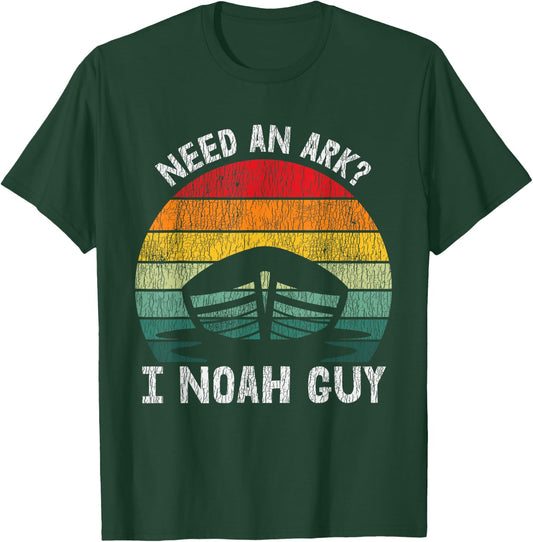 Vintage Need an Ark I Noah Guy Pun Funny Christian Bible T-Shirt - T-Shirt | Forest