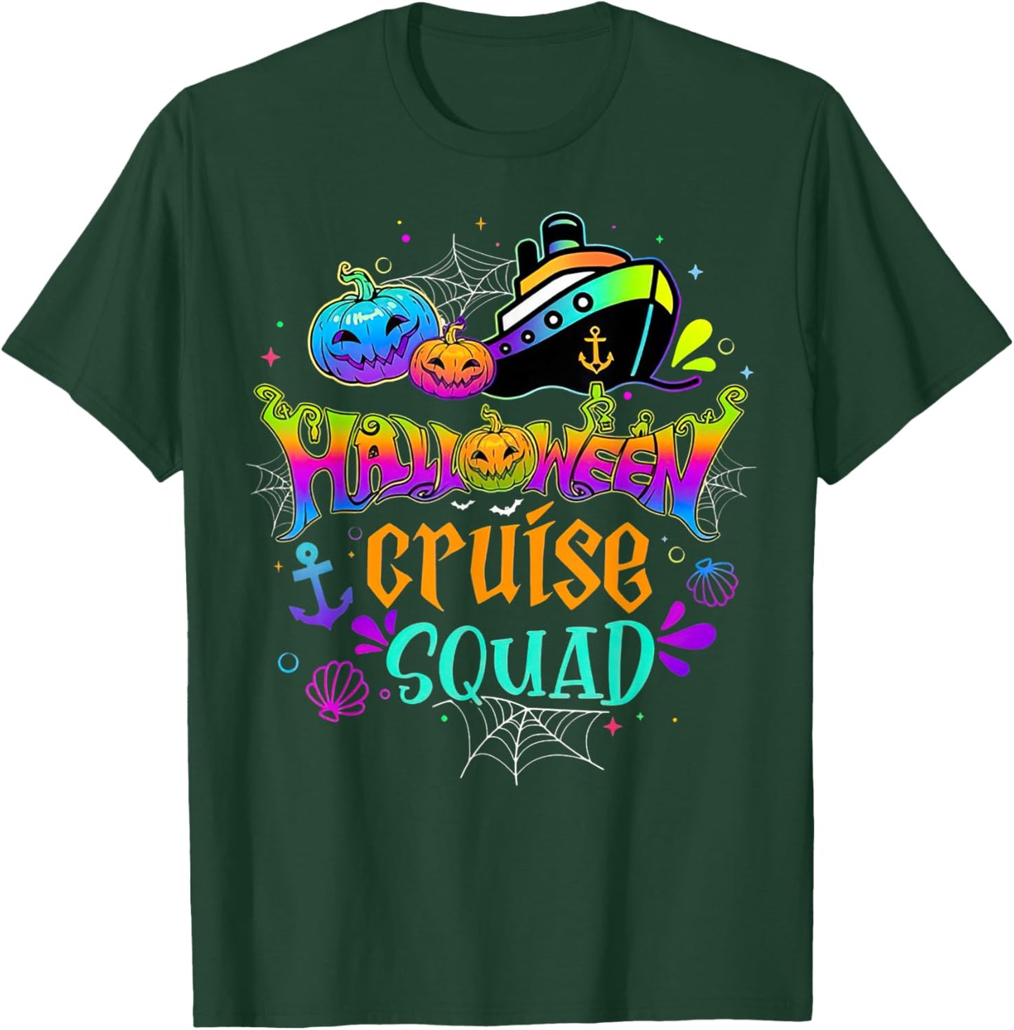 Halloween Cruise Squad 2024 Family Cruise T-Shirt - T-Shirt | Forest