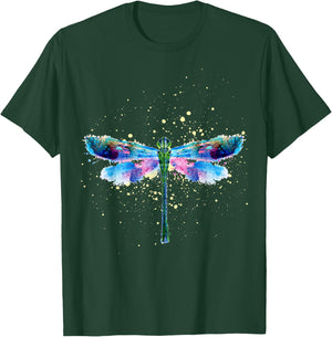 Beautiful Nature Colorful Graphic Pattern Dragonfly Small T-Shirt - T-Shirt | Forest