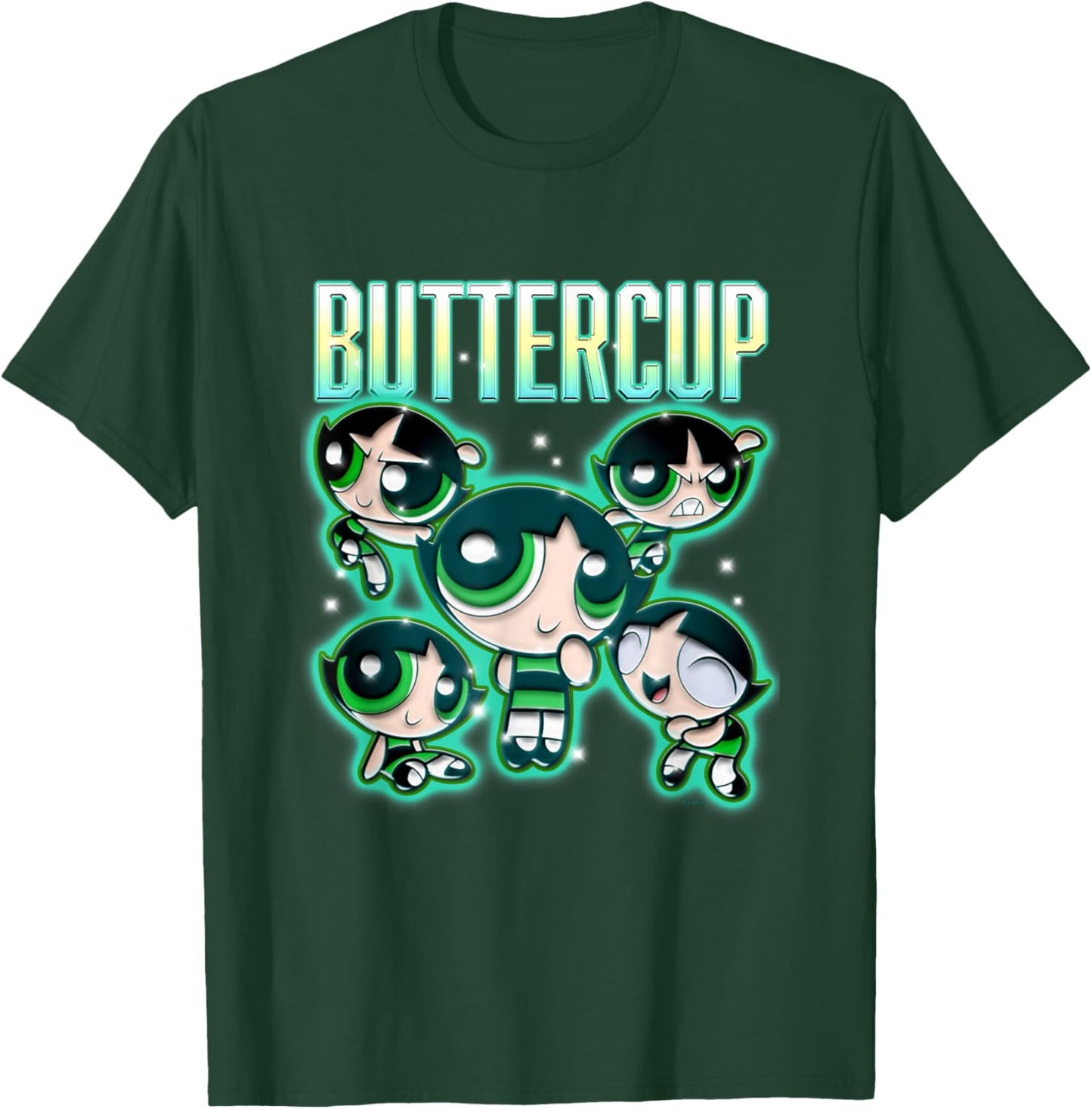 The Powerpuff Girls Buttercup Chrome Multi Pose T-Shirt - T-Shirt | Forest