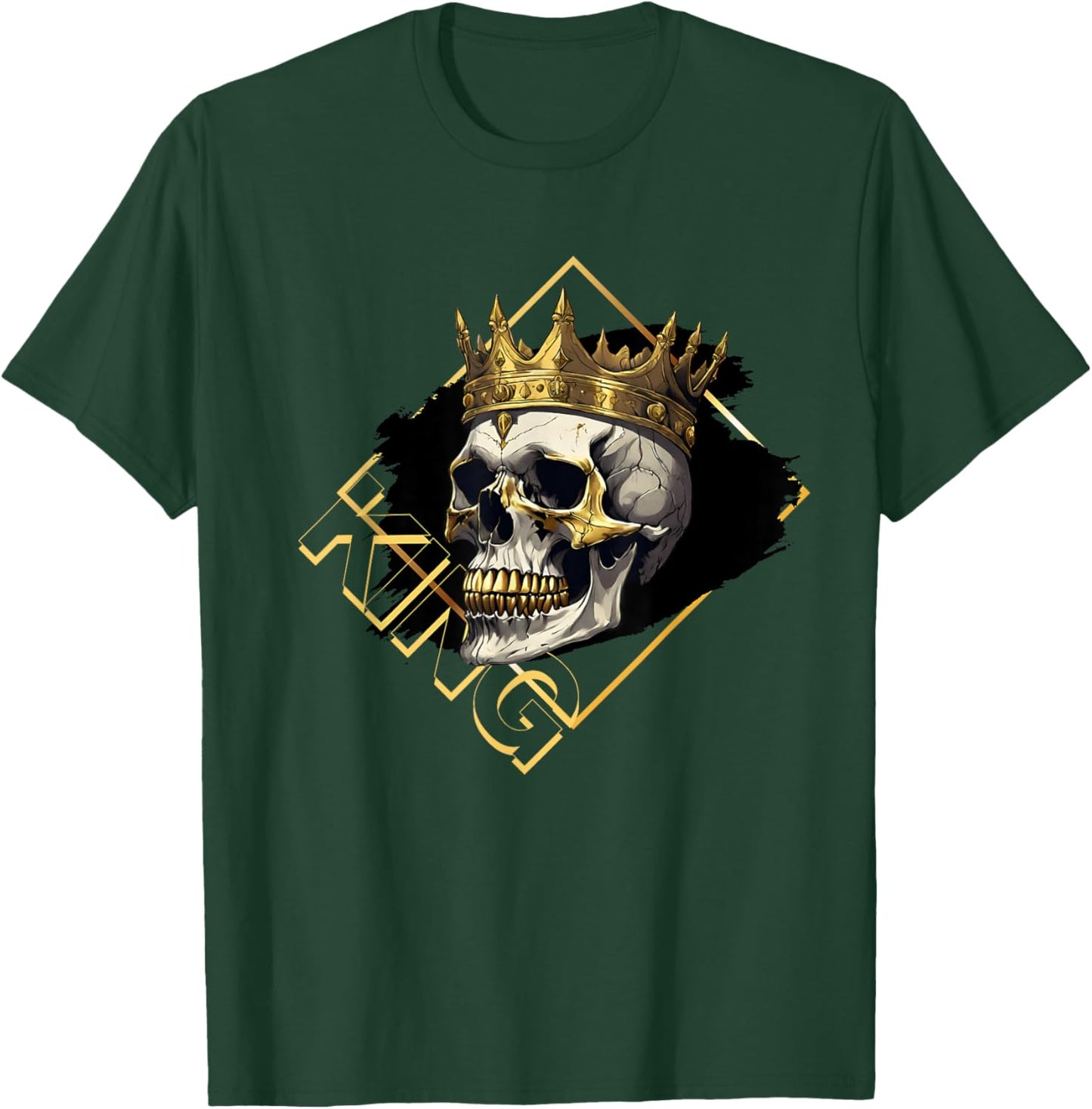King Skull Crown Men's Graphic Graphic T-Shirt - T-Shirt | Forest