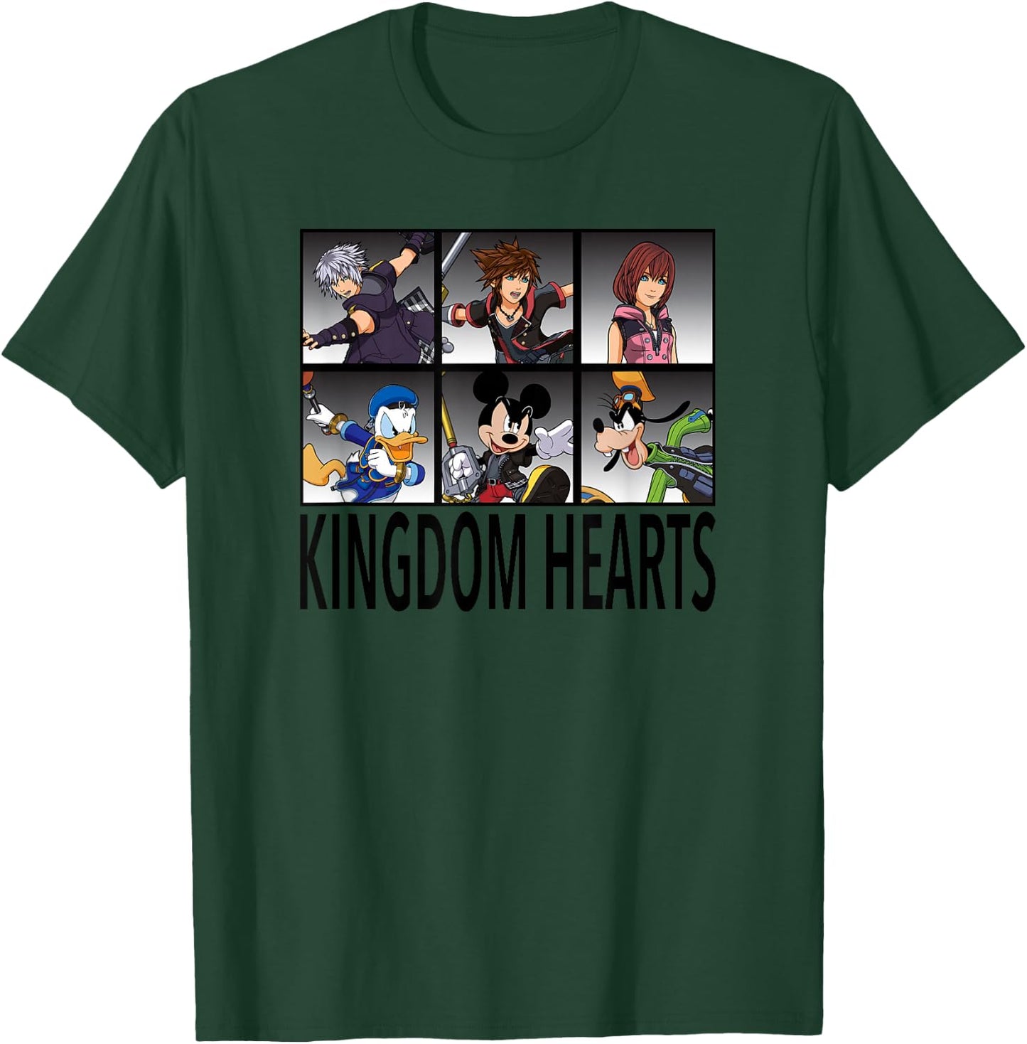 Disney Kingdom Hearts III Character Action Grid T-Shirt - T-Shirt | Forest
