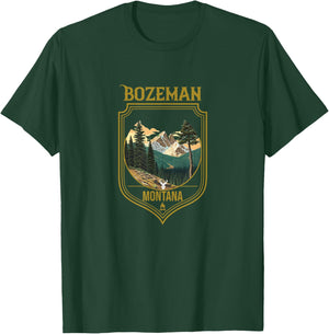 Bozeman Souvenir Apparel - Bozeman Hiking T-Shirt - T-Shirt | Forest
