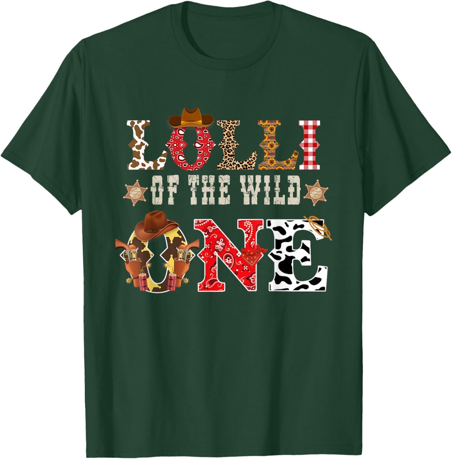 Lolli of The Wild One Cowboy Western Rodeo Party Matching T-Shirt - T-Shirt | Forest