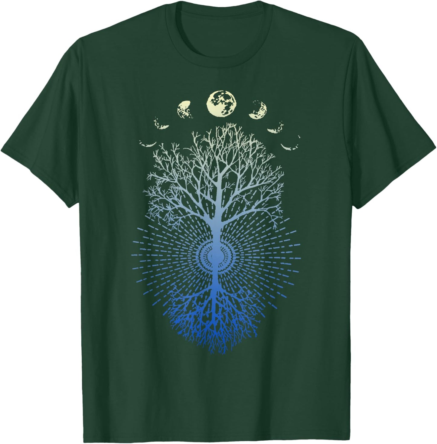 Phases of The Moon Tree of Life Shirt Gift , Women T-Shirt - T-Shirt | Forest
