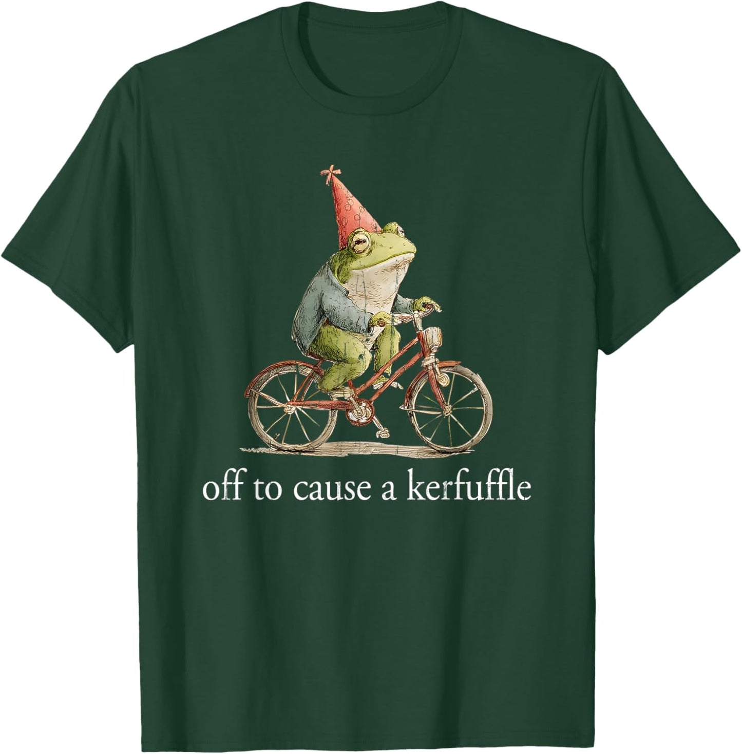 Off to Cause A Kerfuffle, Frog Funny, Meme Sarcastic T-Shirt - T-Shirt | Forest