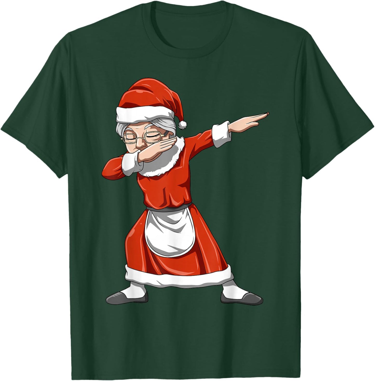 Dabbing Mrs Santa Claus Christmas Themed Gift Dabbing Lovers T-Shirt - T-Shirt | Forest