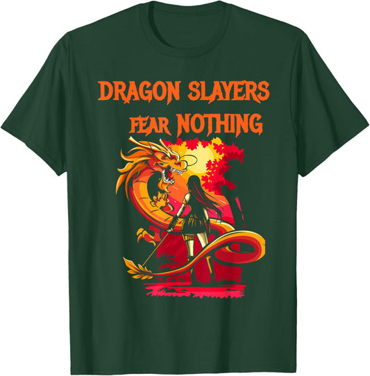 Dragon Slayers Fear Nothing T-Shirt - T-Shirt | Forest