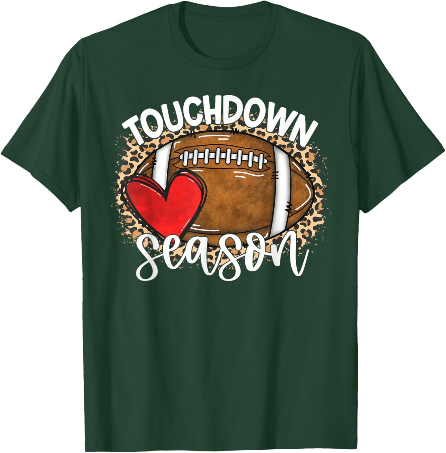 Touchdown Season American Football Game Day Thanksgiving T-Shirt - T-Shirt | Forest