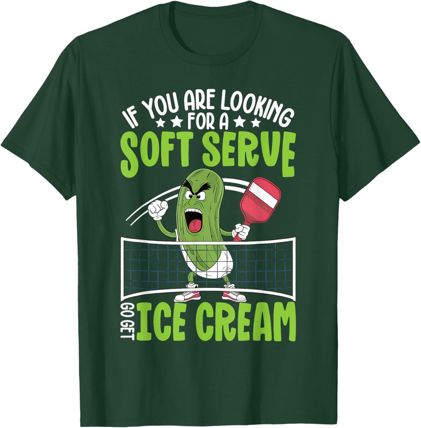 Funny Pickleball Player Men Women Paddleball Lover T-Shirt - T-Shirt | Forest